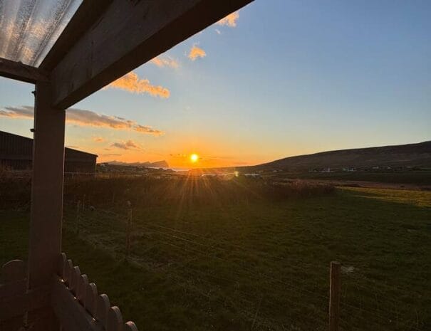 Farmhouse Viewing Area sunset